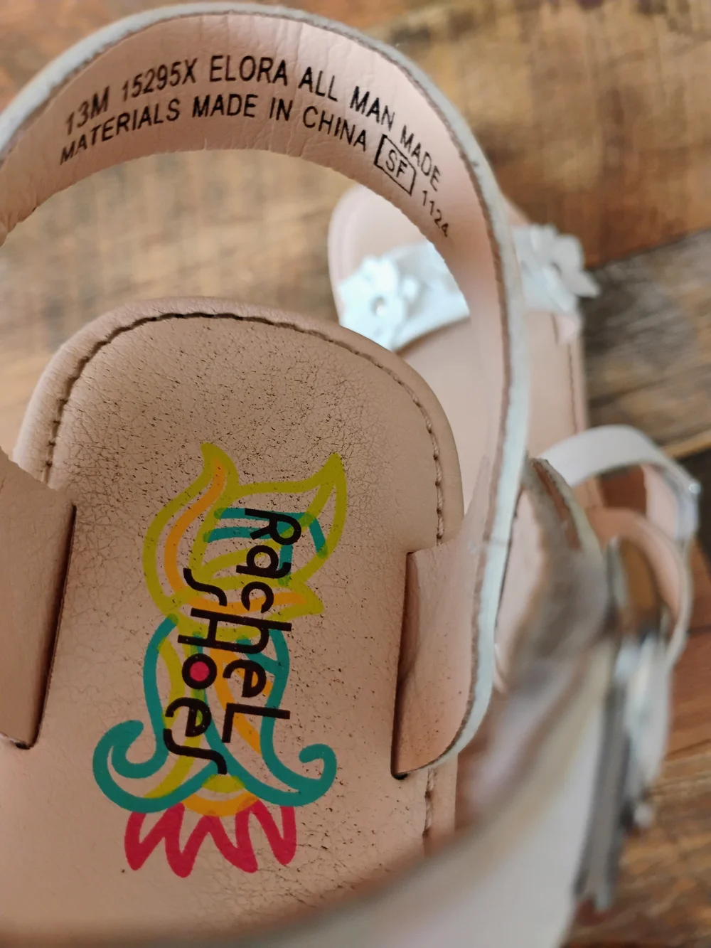 Rachel Shoes Girls' White Elora Sandals Size 13